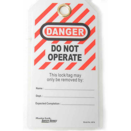 Tool, Lockout Tags (10 pcs), Red Striped P764324-649